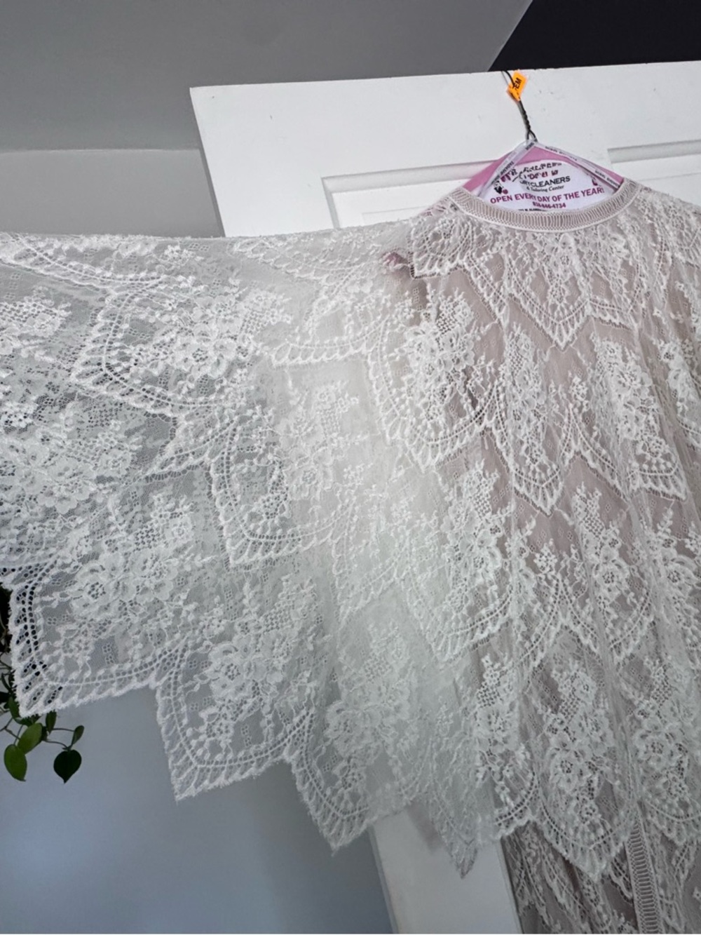 Anthropologie BHLDN x Tadashi Shoji Lorene Dress Boho Lace size 10 white/cream - Picture 7 of 13